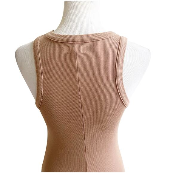 L’agence Ellis Ribbed Midi Dress In Ginger Size Small Bodycon Beach - Picture 3 of 11